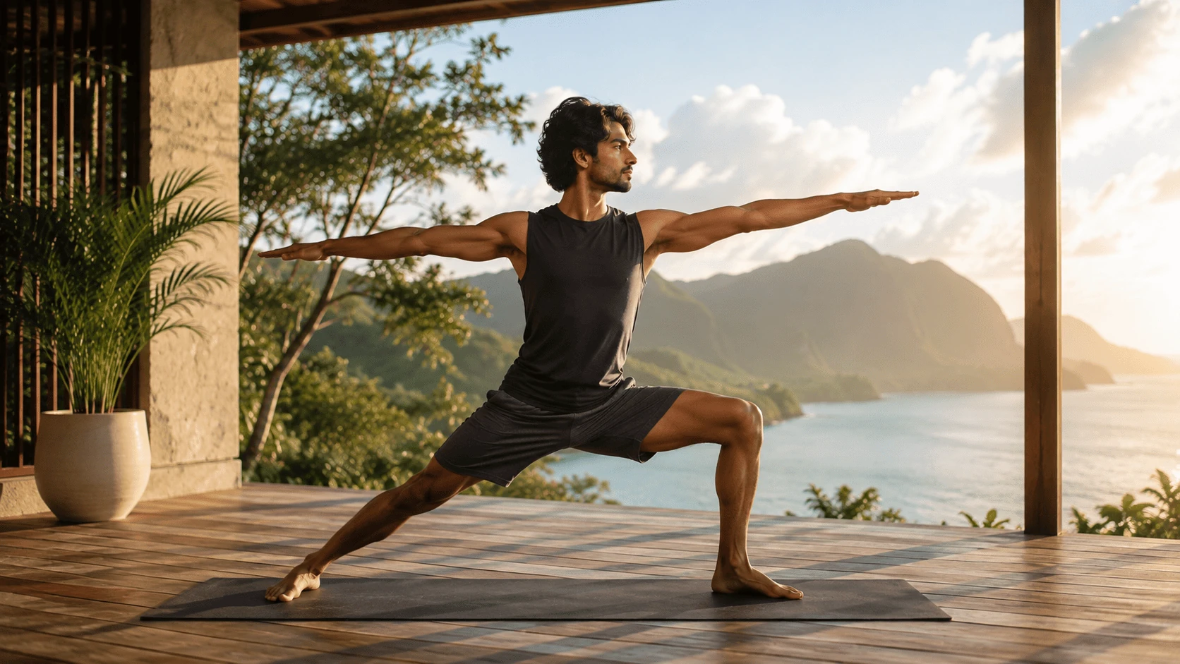 A practitioner resting forward in child's pose